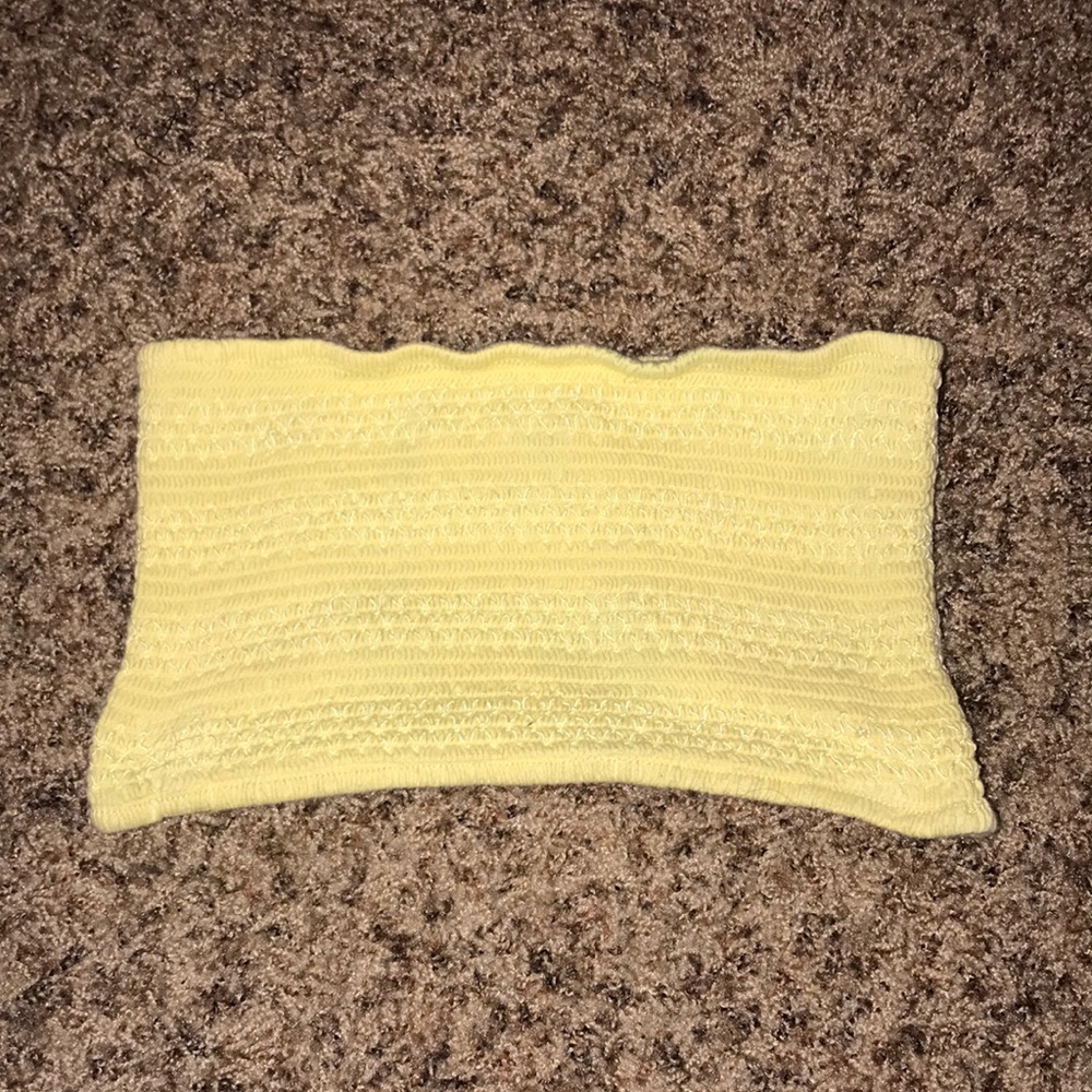 Me to we yellow crop top